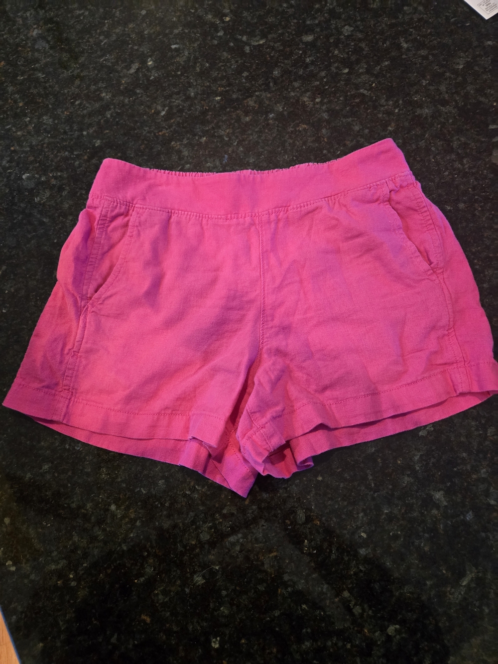 GAP Hot Pink Linen Pull-On Shorts